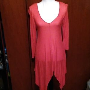 Gianni Bini Y2K 90s Shark Bite Hem Size  S Red Lightweight